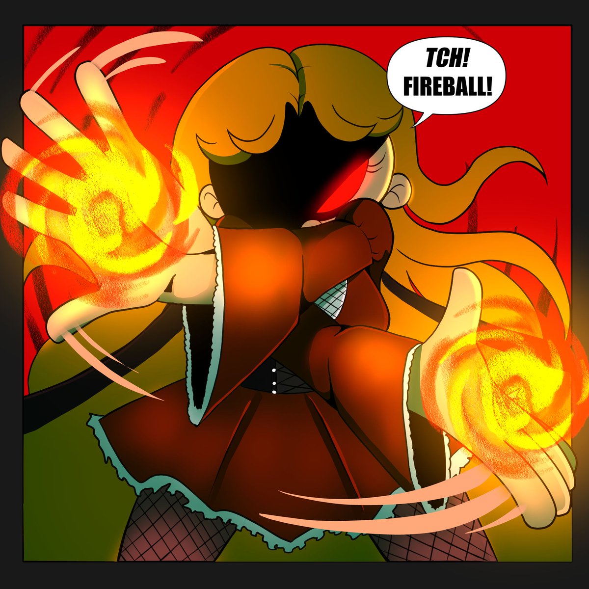 HarverCity's tweet photo. Expella creates a devastating fireball...this looks familiar.

#theadventuresofharvercity #expelladreon #expella #indiecomic #comicproject #comicmeme #ocs https://t.co/kxbJ1sEn88