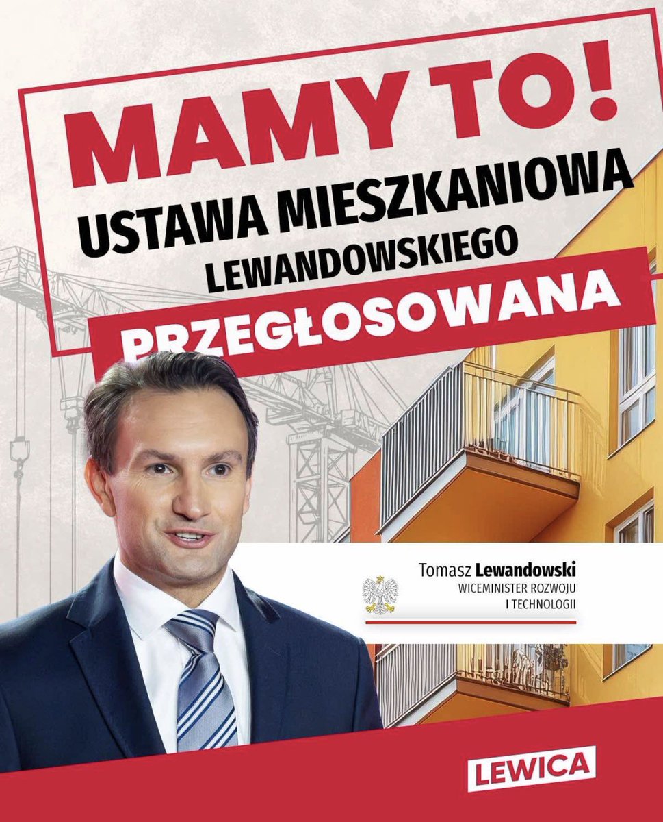 Trzeba było odwagi, by w końcu ruszyć z reformą mieszkaniową. Lewica ją miała.

Dziś przez Sejm przeszła ustawa, która przywraca państwo tam, gdzie zawiódł rynek: przy budowie mieszkań, wspieraniu gmin, pomaganiu studentom. Liczymy na jej szybkie procedowanie w Senacie i podpis
