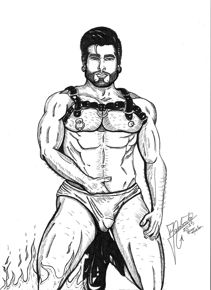 🎨RICO MARLON 🔥🧡⛓️
Modelo: <a href="/ricomarlonz/">RICO MARLON</a> 
Técnica: Nanquim e Caneta Marcador 
Ano: 2025

#ricomarlon #ricolovers #armpit #armpitfetish #art #nuartisticomasculino #nuart #nuartgallery #malenudemodel #homoeroticart #eroticart #robtaliesin🔞