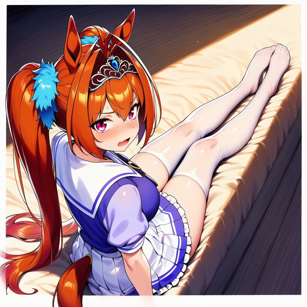 AI Umamusume illustration    

Good  morning！( * ֦ơωơ֦)  
ウマ娘のダイワスカーレットを生成しつつ、現実の話。
自分の職場は事務も工場も行き来する為、安全上くるぶしソックス禁止なのです、気温が高く暑いですが長めの靴下で頑張るっす。  

#NovelAI #umamusume #DaiwaScarlet