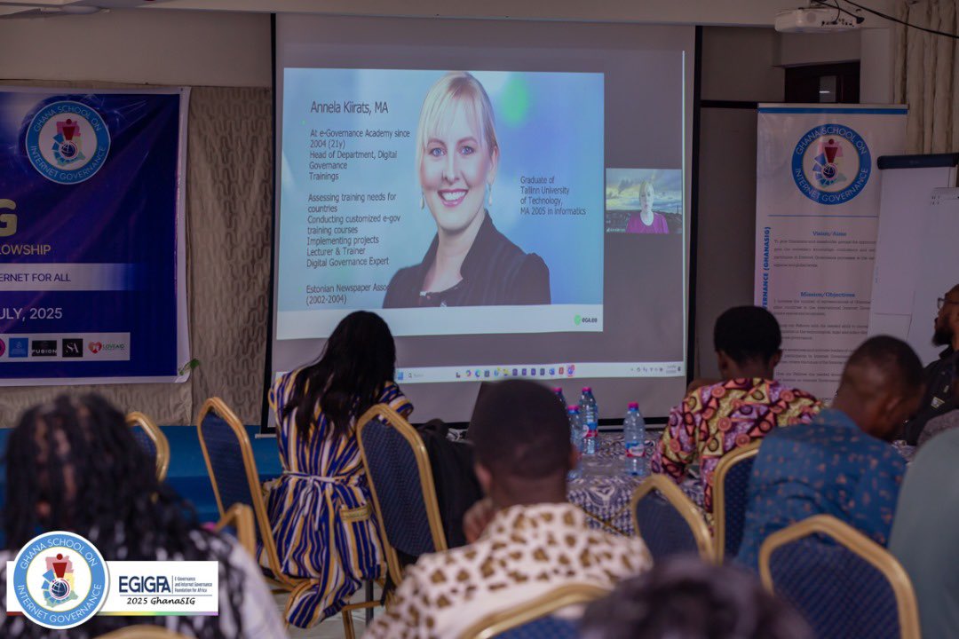 ghanasig's tweet photo. π #GhanaSIG 2025 β Day 2 Recap
From cybersecurity & IP management to e-governance & ICANN engagement, Fellows dove deep into key IG topics!
Thanks to our amazing speakers & engaged Fellows for making the day impactful!
#InternetGovernance #TechForGood #EGIGFA https://t.co/pDqMZD6ybD