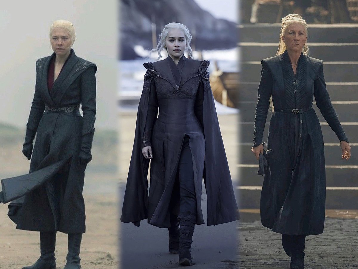 basimagriyoorr's tweet image. the aura of targaryen women dressed in black>>