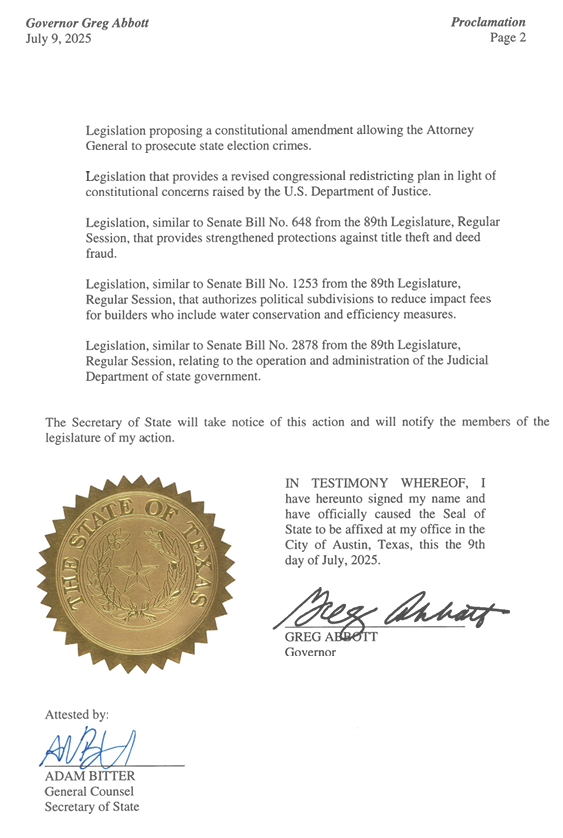 We delivered historic legislation this year that will benefit Texans for generations.

There is more work to do.

The Special Session begins on July 21 to improve early warning systems, provide flood relief funding, &amp; more.

My full special session agenda: bit.ly/3GC63cm