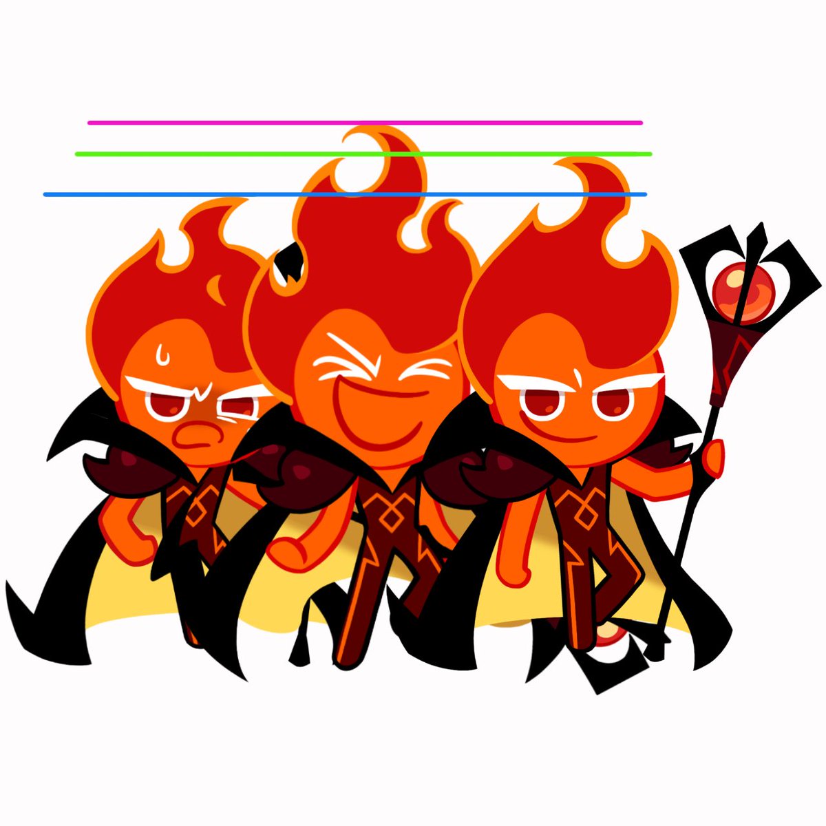PinkieAirplane's tweet image. So if Fire Spirits fire gets bigger when he's happy, and gets smaller when he's sad... Does that mean he look like this when he's VERY sad..?
#CRK #firespiritcookie