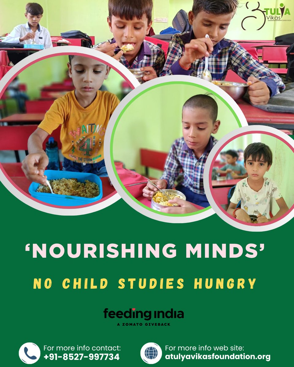 Atulya Vikas Foundation (@atulya_vikas) on Twitter photo 🍽️ Feeding Young Minds, One Meal at a Time 🍽️
A simple meal can change everything - from empty stomachs to full hearts, from missed classes to bright futures.
Thank you <a href="/FeedingIndia/">Feeding India</a> for building stronger communities.
#csr #NGO 🍽️ Feeding Young Minds, One Meal at a Time 🍽️
A simple meal can change everything - from empty stomachs to full hearts, from missed classes to bright futures.
Thank you <a href="/FeedingIndia/">Feeding India</a> for building stronger communities.
#csr #NGO