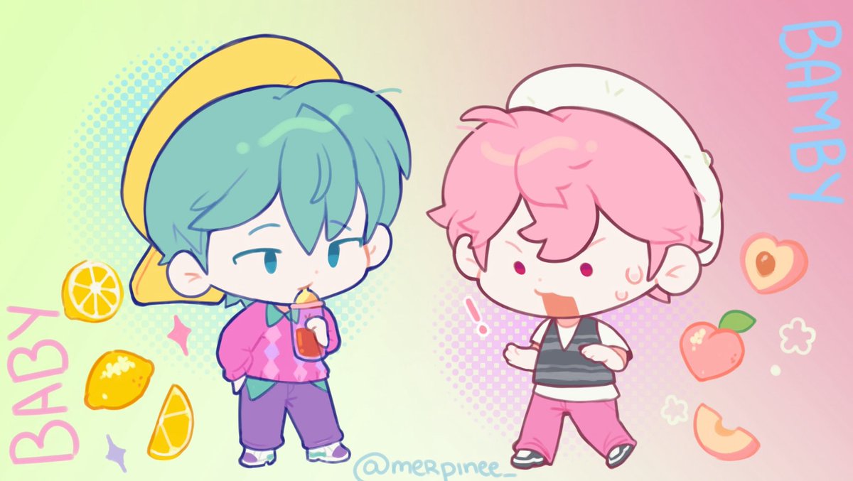 Merpinee_'s tweet image. Baby and Bamby 🍋🍑
(Im very late to the party sorry🥲)
#PLAVE #KPOPDEMONHUNTERS