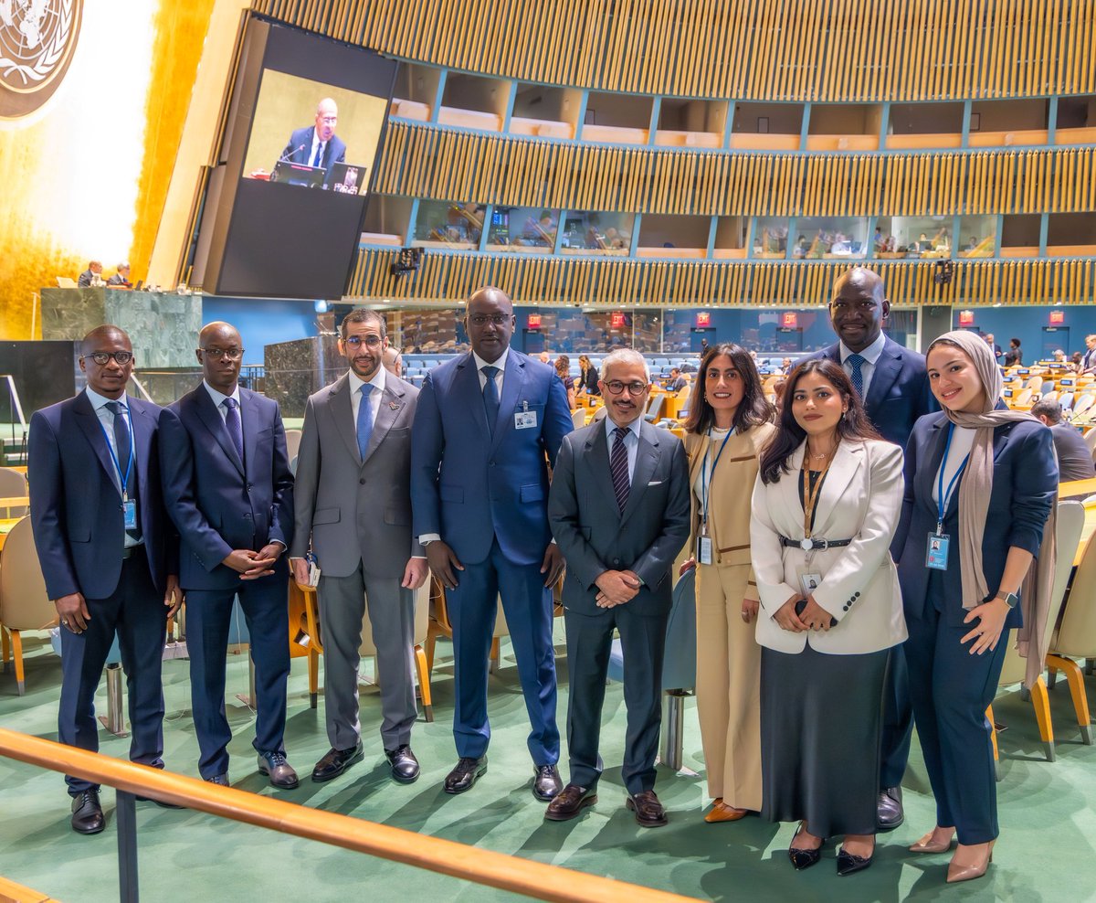 UAEMissionToUN's tweet photo. Adopted! 💧

Today, the @UN General Assembly adopted by consensus the six themes for the interactive dialogues that will shape the 2026 UN Water Conference.

The UAE 🇦🇪 and Senegal 🇸🇳, as co-hosts, thank all Member States and stakeholders for their active engagement in the consultation process leading to this pivotal milestone — a testament to our shared commitment to elevate water on the global agenda.