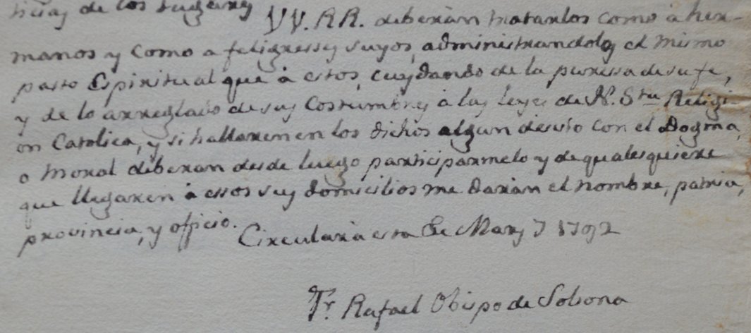 polnavarroc's tweet image. Arrel de la situació viscuda a França revolucionària, el bisbe de Solsona (Rafael Lasala) va fer córrer una circular al març de 1792, en la que animava a acollir com a "hermanos y feligresses suyos" a tots aquells expatriats per "la causa de la religion"