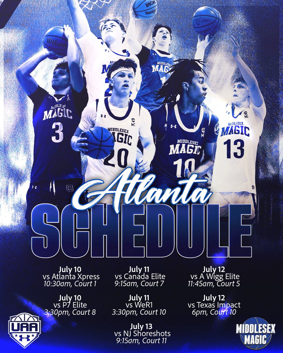 Magic 16u Under Armour Association Session 3 schedule! HUGE opportunity with seven games in 4 days in Atlanta, GA for our guys! #MagicFamily