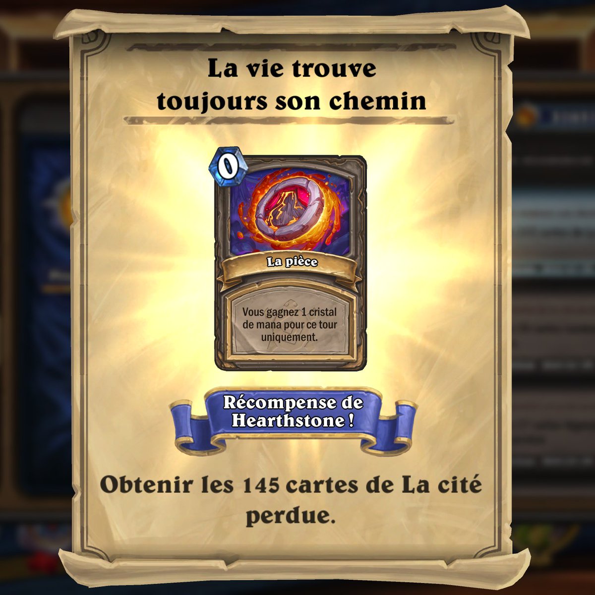 Expansion complete ! Collection is complete again : New beautiful coin  #Hearthstone 😍