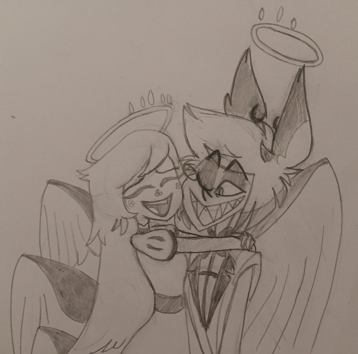 ThanjustaMore's tweet photo. Day 4 - Redemption
Alastor has now become an angel 🥰🥰 and him and Emily will live together forever in the warm light of the heavens ❤️❤️❤️❤️
#radiojoyweek #HazbinHotel #HazbinHotelFanart #HazbinHotelAlastor #HazbinHotelEmily #emilyxalastor #HelluvaBoss #angelicsmile https://t.co/EQOksWKrVW