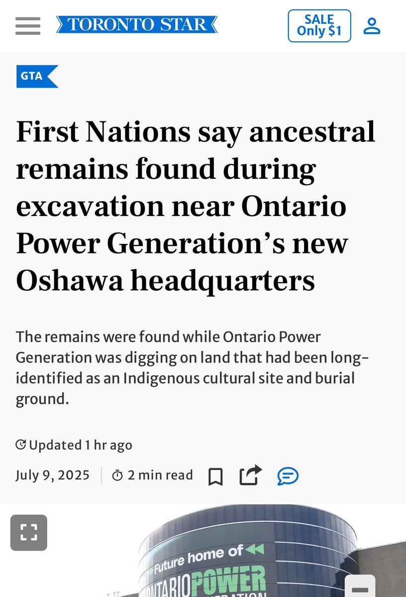 First Nations say ancestral remains found during excavation near Ontario Power Generation’s new Oshawa headquarters

The remains were found while Ontario Power Generation was digging on land that had been long-identified as an Indigenous cultural site and burial ground.

Full