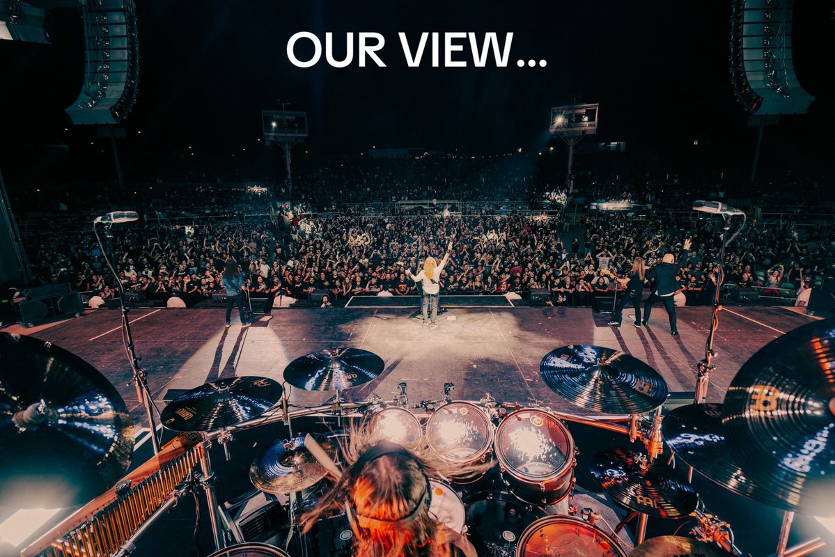 Megadeth's tweet image. and it's a view we'll never get tired of. See you at the next show 🤘