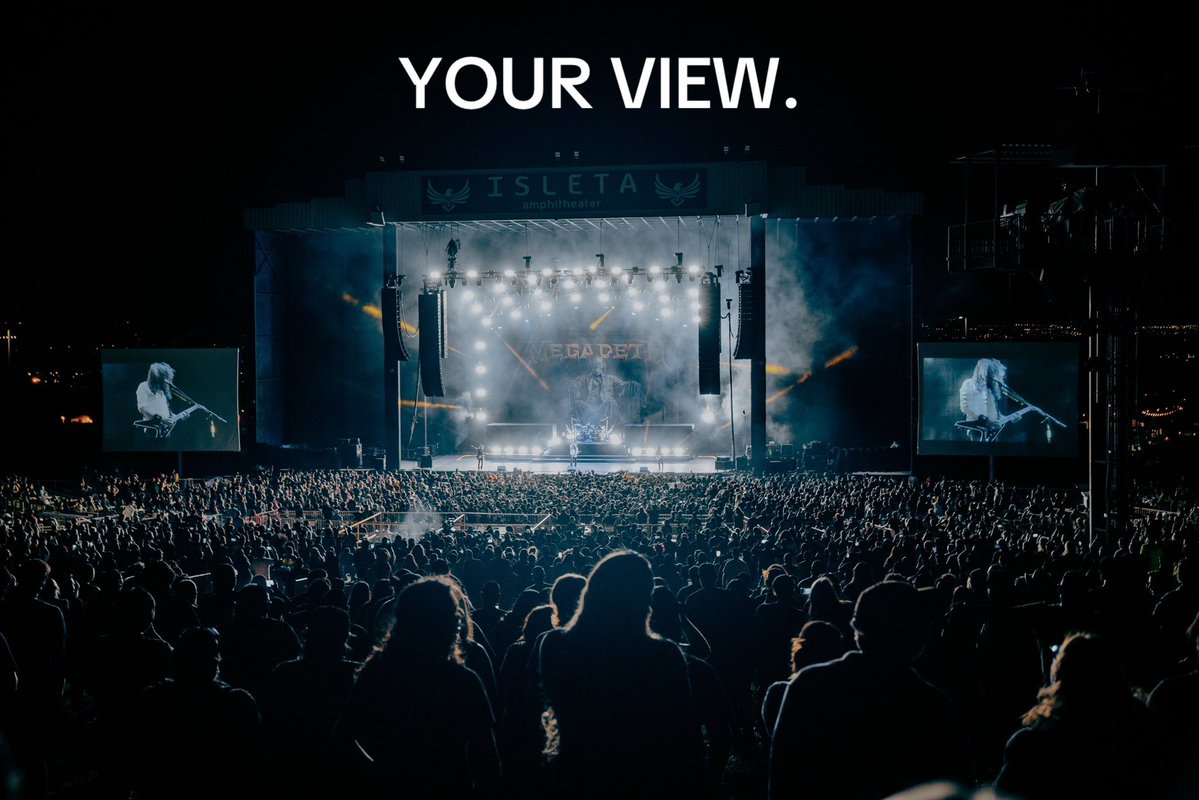 Megadeth's tweet image. and it's a view we'll never get tired of. See you at the next show 🤘