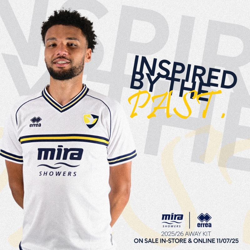 CTFCofficial's tweet photo. Inspired by the past. Ready for the future. Chosen by you.

Our 2025/26 away kit is here - available in-store and online tomorrow at 10AM ⚪️🟡