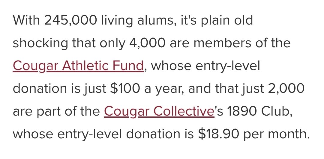 Just getting around to reading this one. Holy shit. This is the most alarming thing in here. I knew our fans were terrible, i didn't know we were this bad. That is 1.6% of fans in the CAF and .8% that are part of the 1890. No wonder we have no money.