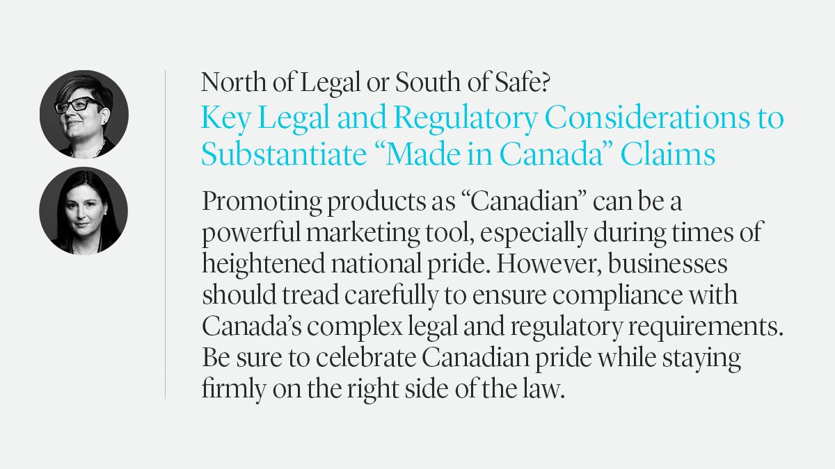 Lenczner Slaght (@lencznerslaght) on Twitter photo ICYMI: On the Docket, Cynthia Tape and <a href="/SanftJordana/">Jordana Sanft</a> highlight key considerations for businesses making “Product of Canada” and “Made in Canada” claims. – ow.ly/47MM50WjGxS ICYMI: On the Docket, Cynthia Tape and <a href="/SanftJordana/">Jordana Sanft</a> highlight key considerations for businesses making “Product of Canada” and “Made in Canada” claims. – ow.ly/47MM50WjGxS