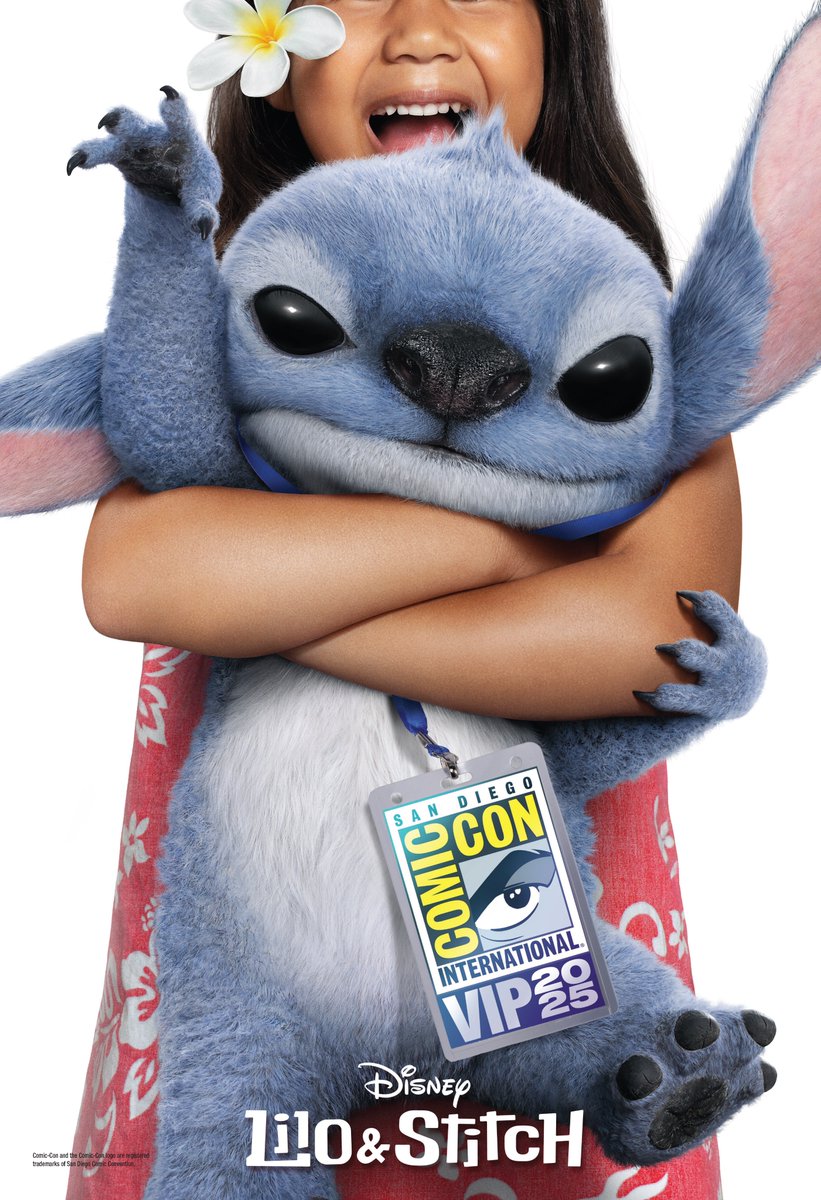 StayclassySDCC's tweet photo. Catch the #SDCC25 wave with @Disney’s #LiloandStitch Panel and Activation: A Taste of Paradise in San Diego. Fans can celebrate their ‘ohana both inside and outside the convention with interactive experiences. Panel &amp; Activation times and detials here...👇https://t.co/805PrsH41U https://t.co/WWk7MKD8lE