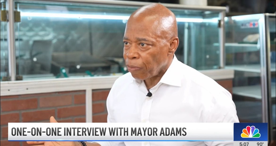 Asked in an interview on NBC4 if he regrets taking free flight upgrades and luxury hotels as outlined in his indictment, Mayor Adams says he has always asked for perks like extra leg room "since I was a kid."