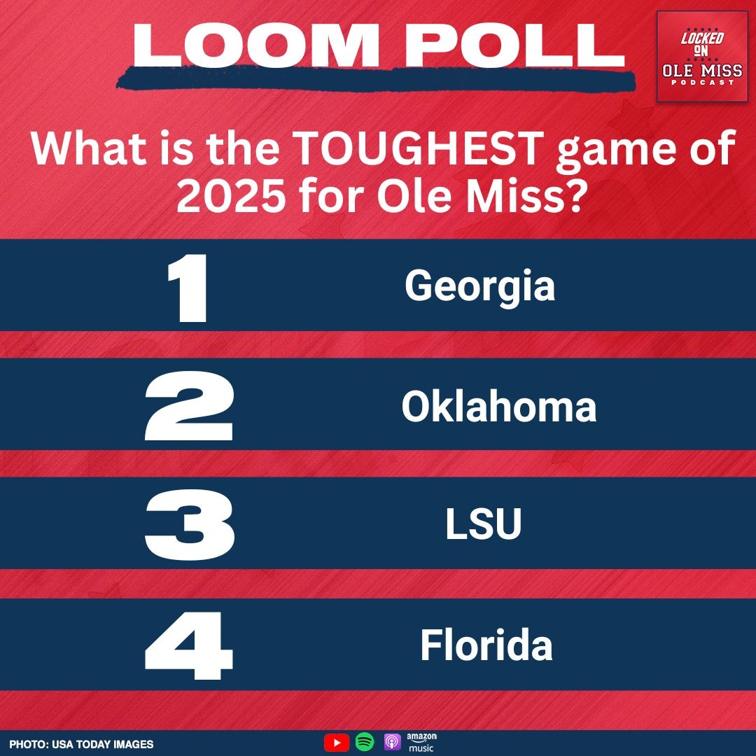 LOOM Poll of the Day:

What is Ole Miss' toughest game this season?