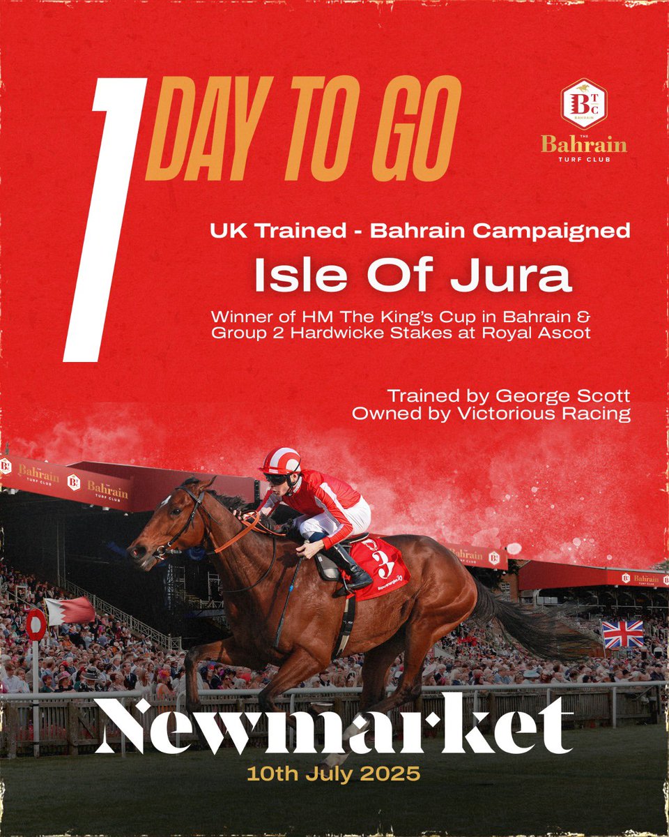 Isle Of Jura 🌊 The only horse to win HM The King’s Cup (Listed), HRH The Crown Prince’s Cup (Listed) and H.H.Sh. Nasser bin Hamad Al Khalifa Cup (Class 1-Domestic Grade1) all in one season!🇧🇭He then went on to win the Group 2 - Hardwicke Stakes at Royal Ascot!