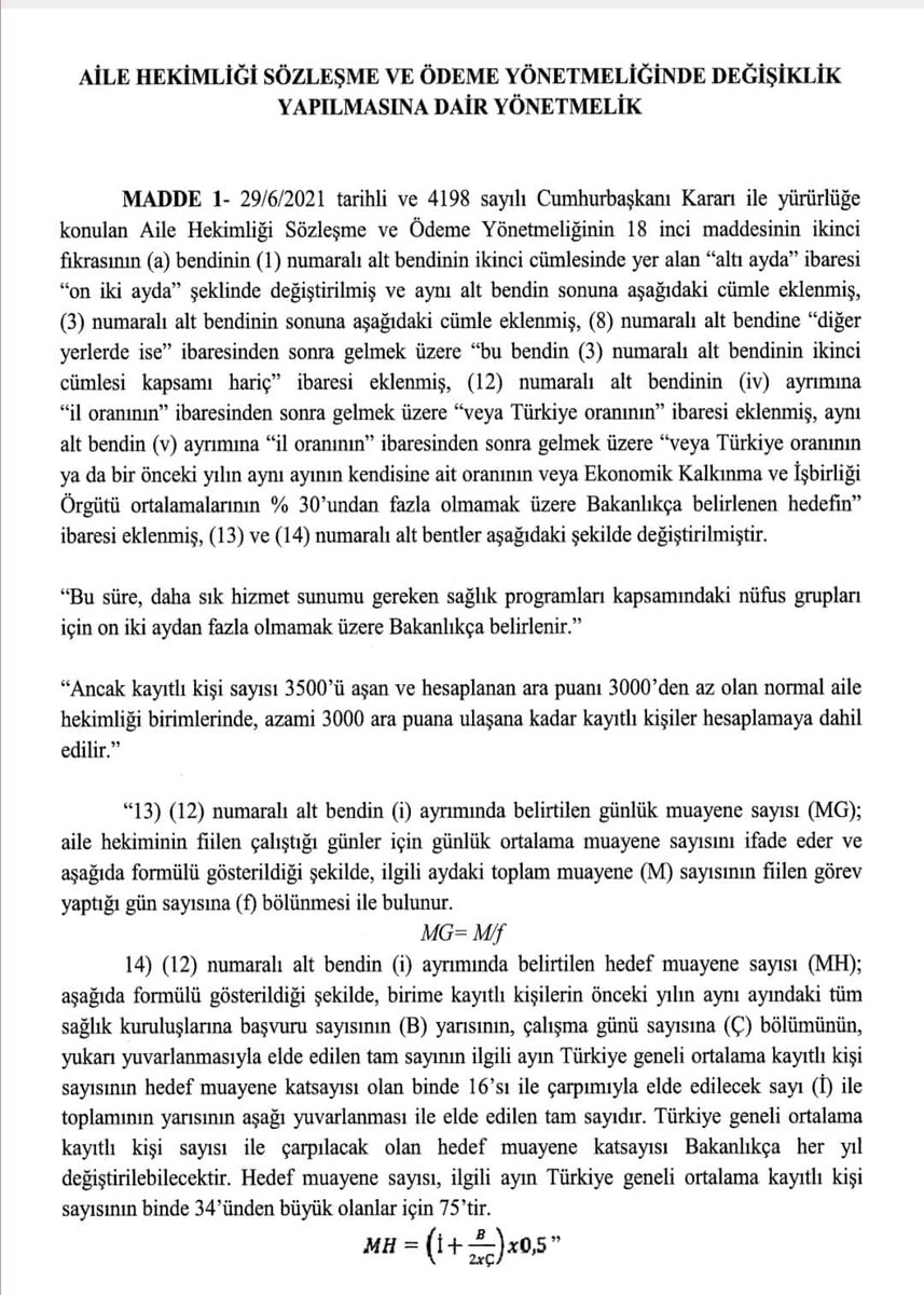 DrgokhanE's tweet photo. Yönetmelik ilk çıktığı günlerde en doğrusu bu denilmişti ancak sonunda itirazlarımıza yönelik düzenlemeler yapılmış.  Ancak ne olursa olsun gelmeyen kişiler için 1 yılda kabul edilebilir değildir. Gelmeyen vatandaşın sorumluluğu aile hekimlerine yüklenemez.@AHEF2008 https://t.co/WsLmfETS9x