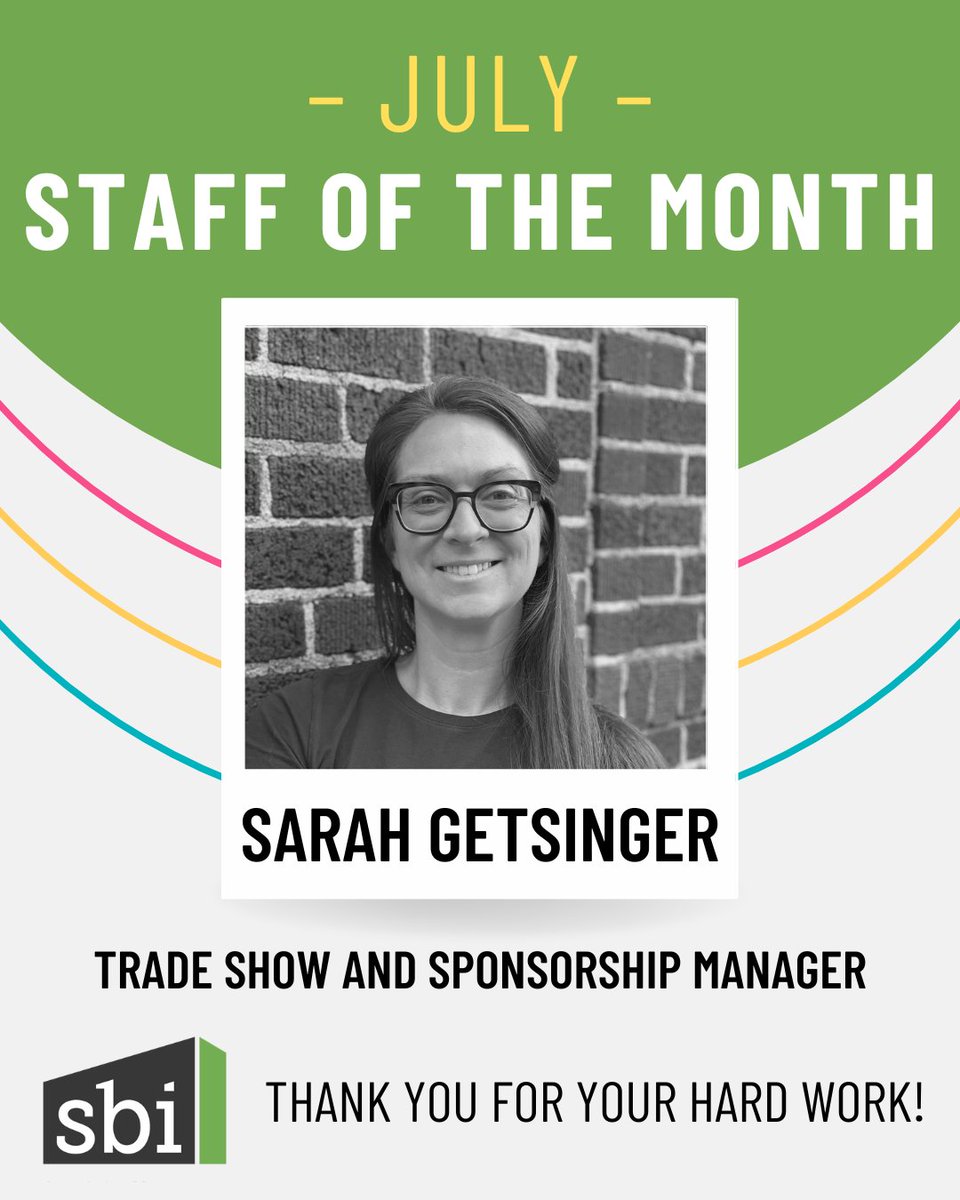 🌟 Meet our July Staff of the Month: Sarah Getsinger! 🌟

Sarah has been crushing it with sponsorship, always bringing fresh ideas, hitting goals, and redefining the sponsor experience. We’re so lucky to have her on our team! 💪👏 

#StaffOfTheMonth #SBIMS #SBITeam