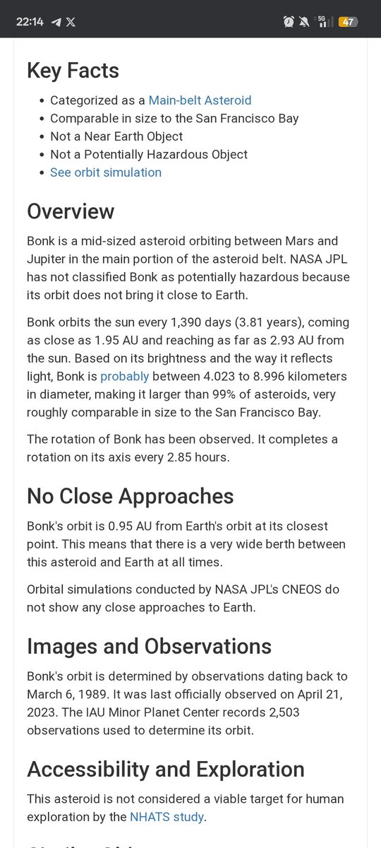 <a href="/cz_binance/">CZ 🔶 BNB</a> There's an astroid called 14965 bonk 

G1AbaiJXW6NuLcGc6BvxwWESdSdM7podB1tEczqhbonk