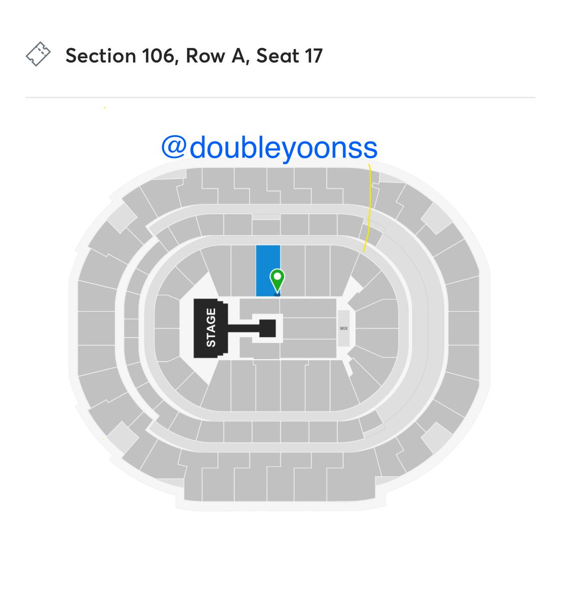 doubleyoonss's tweet photo. dallas ticket is still available! seat map for reference! https://t.co/SbPgQFf9zH