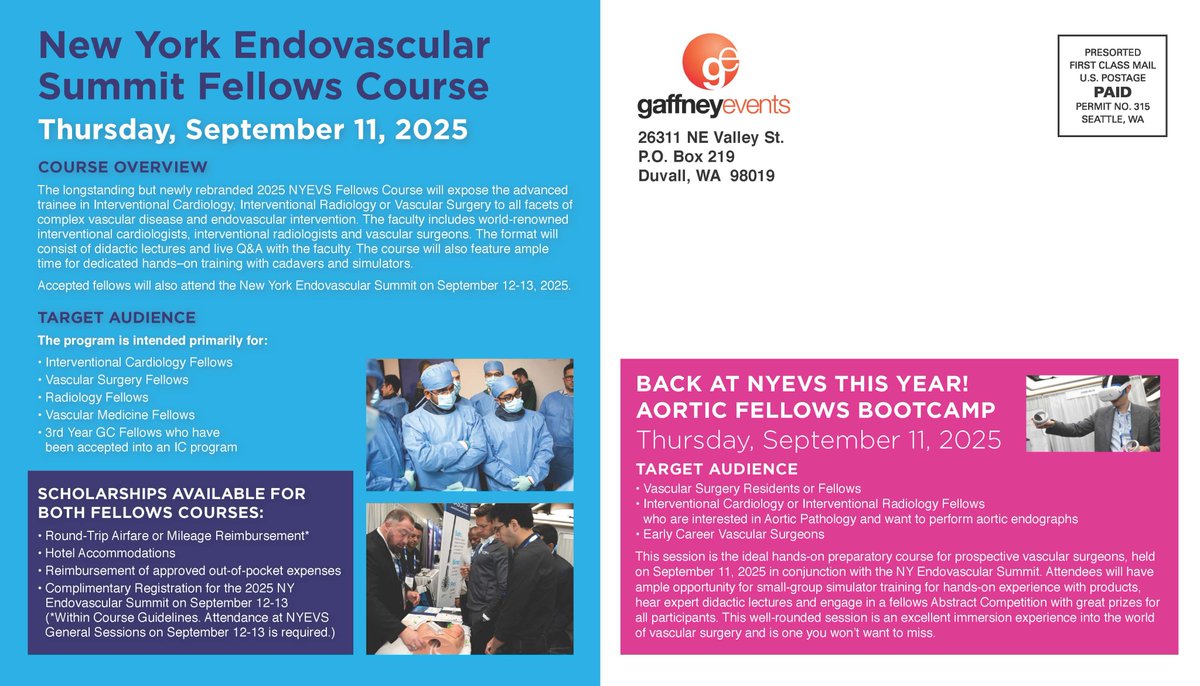 📢 Fellows Scholarships are still available 📢

There are still slots open in both the NYEVS Endovascular Fellows Course and Aortic Bootcamp. Apply today before they are all filled! 🫀

Click to learn more: nyevs.org

#Aortic #Endovascular #Fellows #cardiotwitter