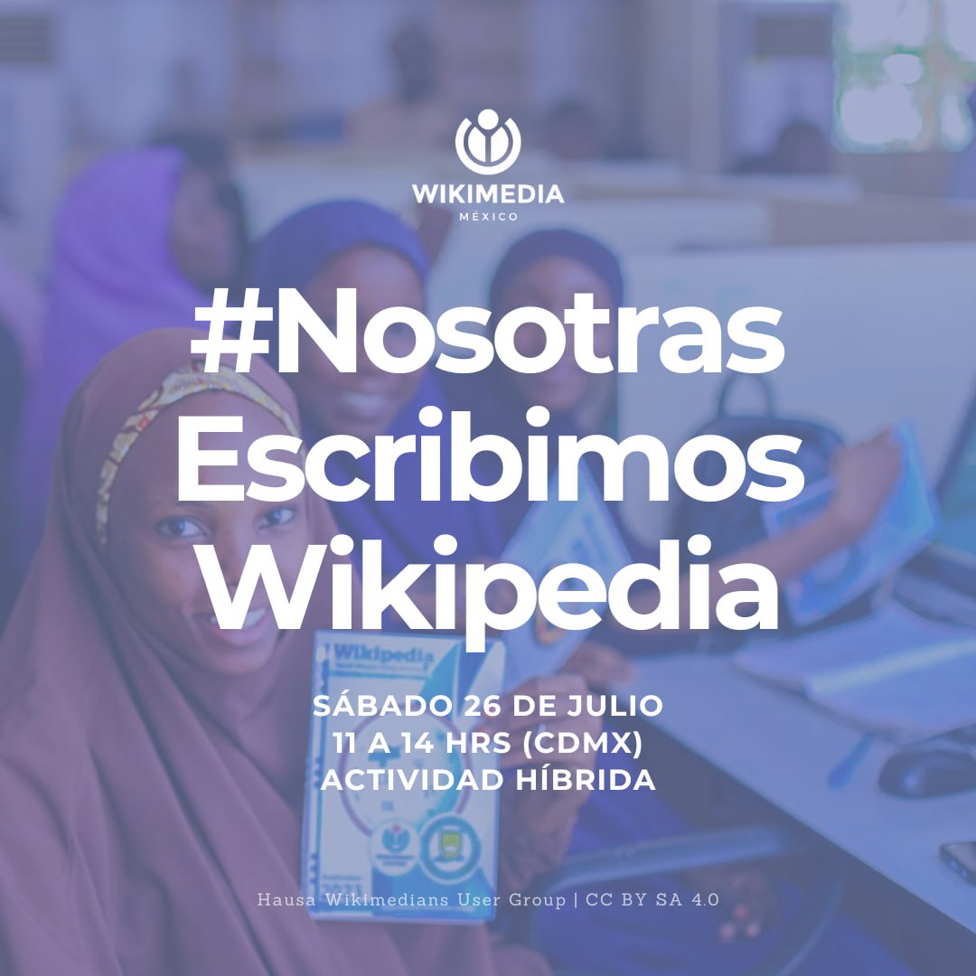 Desde el Programa de Género de Wikimedia México, les complace invitarte a participar en la sesión  #NosotrasEscribimosWikipedia de julio de 2025.
¿Cuándo será? Sábado 25 de julio. Inscripciones abiertas: docs.google.com/forms/d/e/1FAI…
