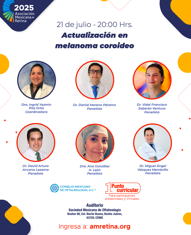 Proxima sesión de la AMR JULIO 2025  

👉amretina.org 

#AMR #ReunionAnualdeRetina #OftalmologosdeRetina #Retina #Retinologos #soymedicocertificado #AMRMexico #RetinaLATAMcases300 #RetinaLATAM