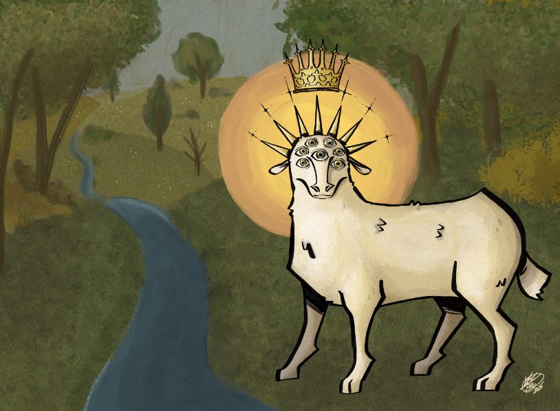 Gh0st0ken's tweet image. The King 

#revelations #tribulation #christisking
#religiousart #Illustrator #smallartist