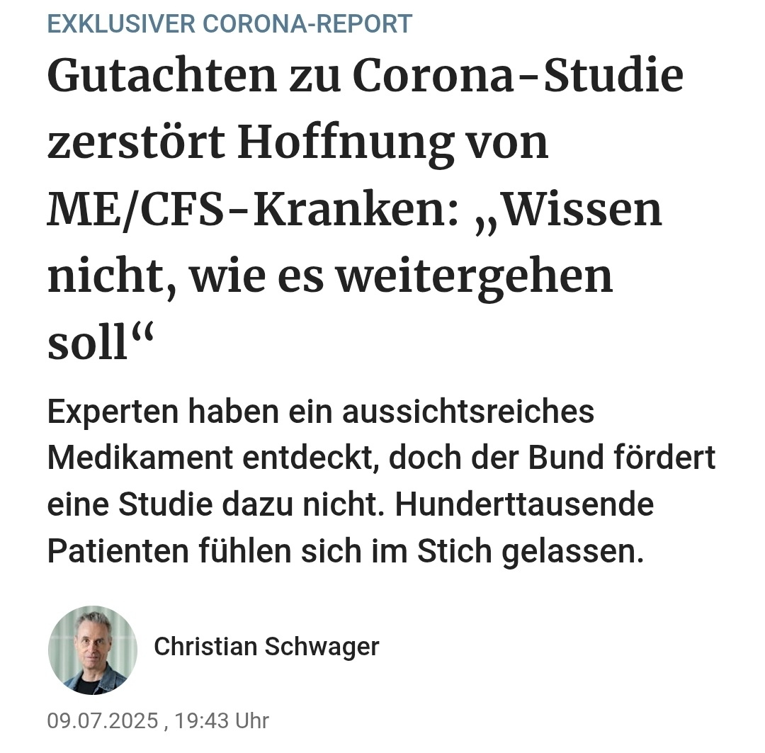 ‼Exklusive Einblicke, warum Frau Prof. Scheibenbogen Charité eine Ablehnung der Förderung der Studie mit dem Medikament Uplizna erhielt...
...Die finanzielle Förderung lehnte das Bundesforschungsministerium ab, seinerzeit noch unter Leitung der FDP-Politikerin Bettina
