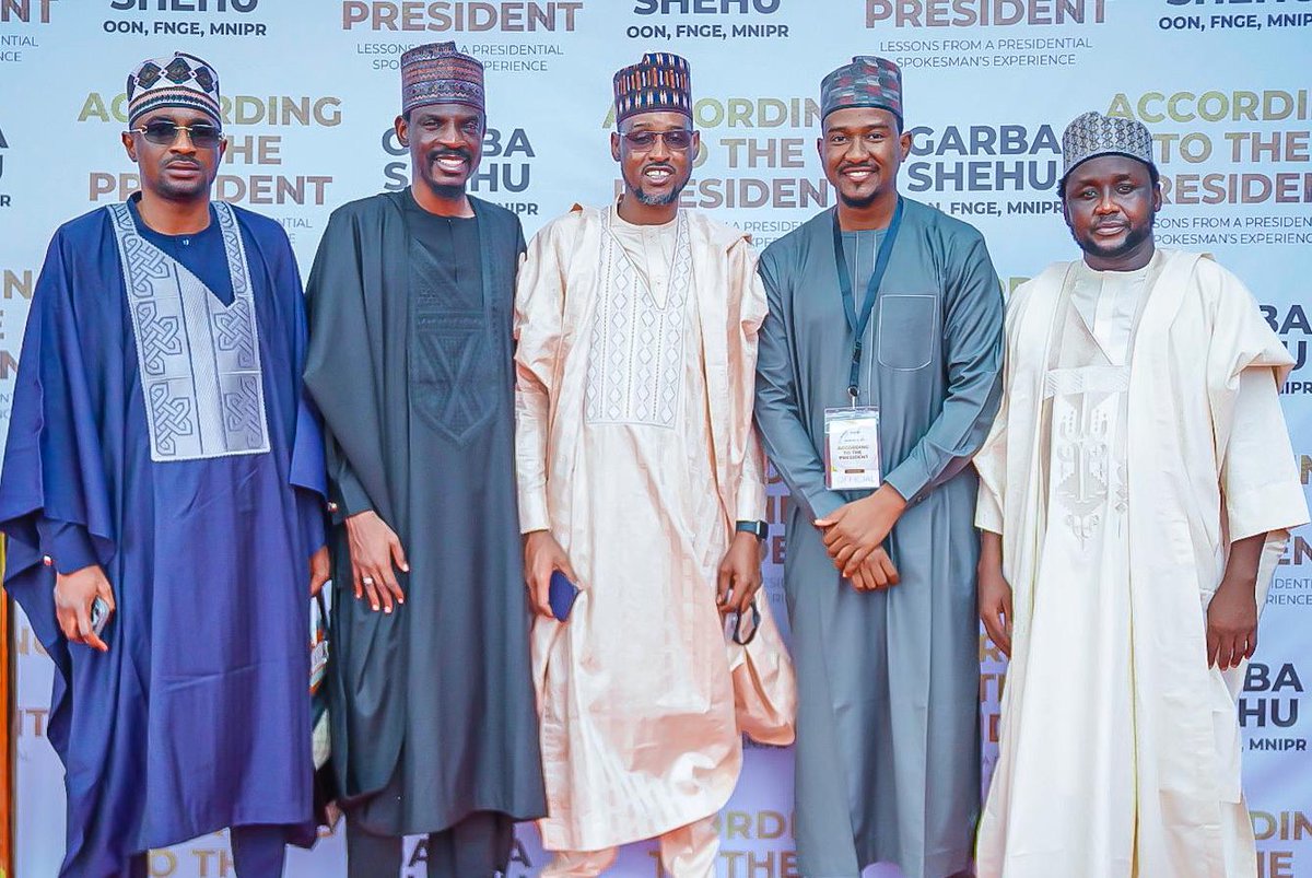 BashirAhmaad's tweet photo. Honored to the formal launch of According to the President: Lessons from a Presidential Spokesmanâs Experience, authored by Mallam Garba Shehu, former Senior Special Assistant on Media and Publicity to President Muhammadu Buhari. The event took place today at the Shehu Musa YarâAdua Centre, Abuja.
The book provides rare, behind-the-scenes insights into the workings of the Nigerian Presidency. It distills key lessons in leadership, communication and public service from one of the most seasoned presidential spokesmen in Nigeriaâs history.
