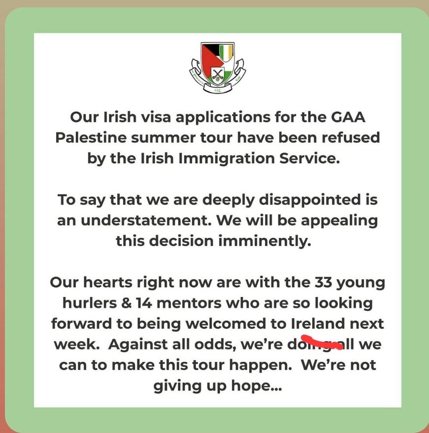 #FreeGAAPalestine #LetThemPlay