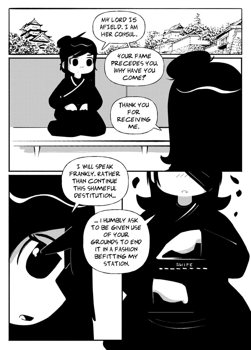 BlueMouette's tweet image. pampas grass is cute. pilot for a comic about moe seppuku.