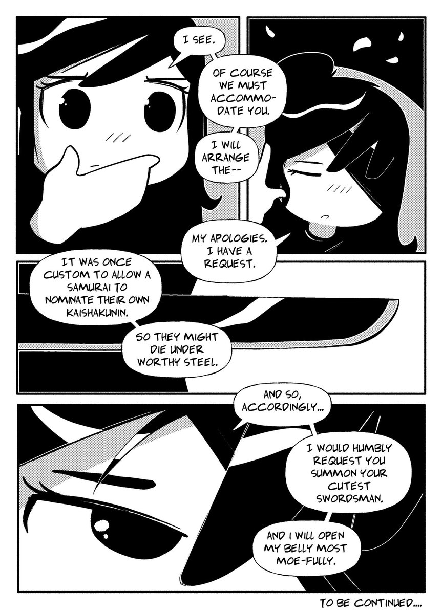 BlueMouette's tweet image. pampas grass is cute. pilot for a comic about moe seppuku.