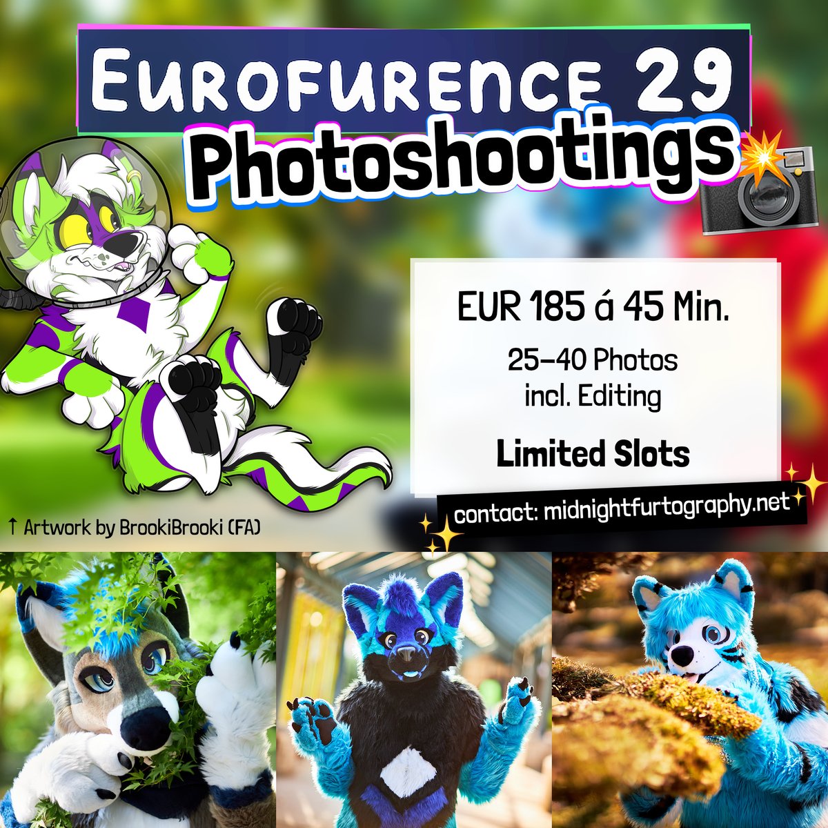 📸 Midnight Furtography • Furry Photostudio (@mfurphotography) on Twitter photo I'll be offering <a href="/eurofurence/">Eurofurence</a> 29 Photoshootings.
More info & booking on midnightfurtography.net
#Eurofurence #Fursuit #Photography #Furry #Photoshoot #EF29 I'll be offering <a href="/eurofurence/">Eurofurence</a> 29 Photoshootings.
More info & booking on midnightfurtography.net
#Eurofurence #Fursuit #Photography #Furry #Photoshoot #EF29