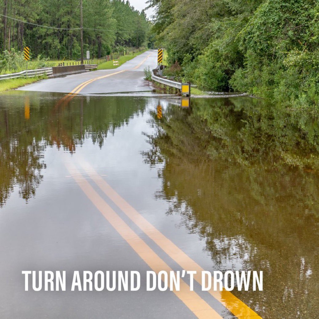There is a lot going on today weather-wise, so be careful out there!⛈

With heavy rainfall comes flash flooding! Please be alert and ware. TURN AROUND! DON'T DROWN! #WSFire
