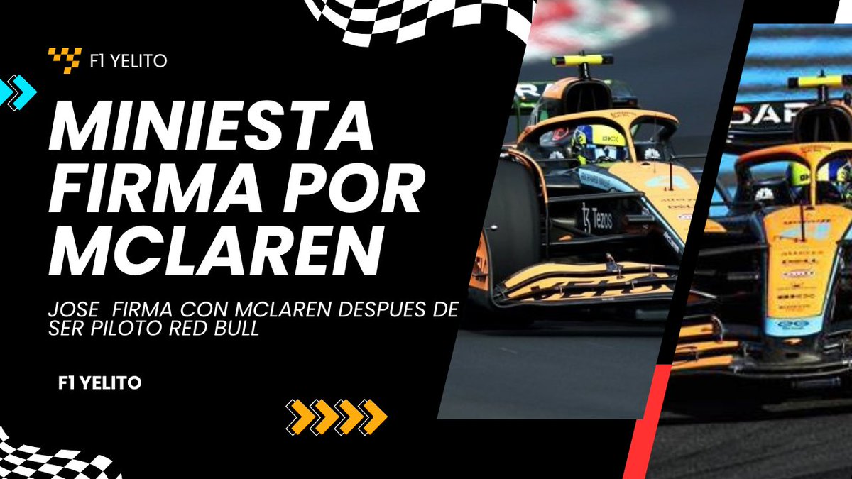 F1Yelito's tweet photo. 🚨 FICHAJE BOMBA: Miniesta firma con McLaren tras su paso por Red Bull 🔥
¿Será la pieza clave para destronar a los campeones?
#F1 #McLaren #Miniesta #F1Yelito https://t.co/5bDAeemLdE