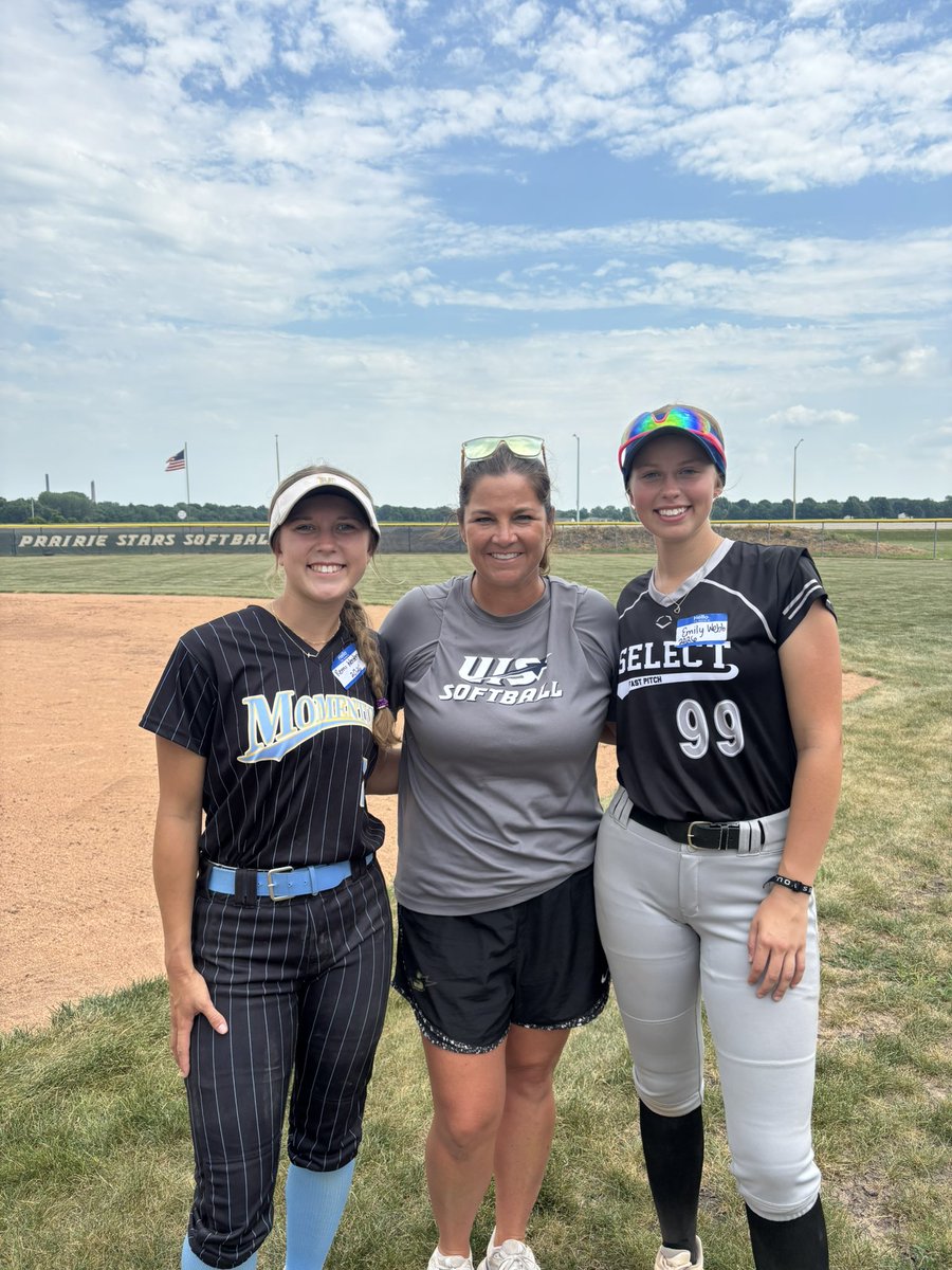 I got to spend my morning yesterday at the <a href="/UIS_Softball/">UIS Softball</a> pitching and catching camp! Along with me was my amazing catcher, <a href="/remiwerden/">Remington (Remi) Werden</a> , and I got to see my future teammates. Such a great day, thank you! 🌟🌟<a href="/SelectMcManus/">Select Fastpitch-McManus 18U</a> <a href="/CHSSoftball_1/">Columbia Softball</a> <a href="/CoachShannonG19/">Shannon Guthrie</a>