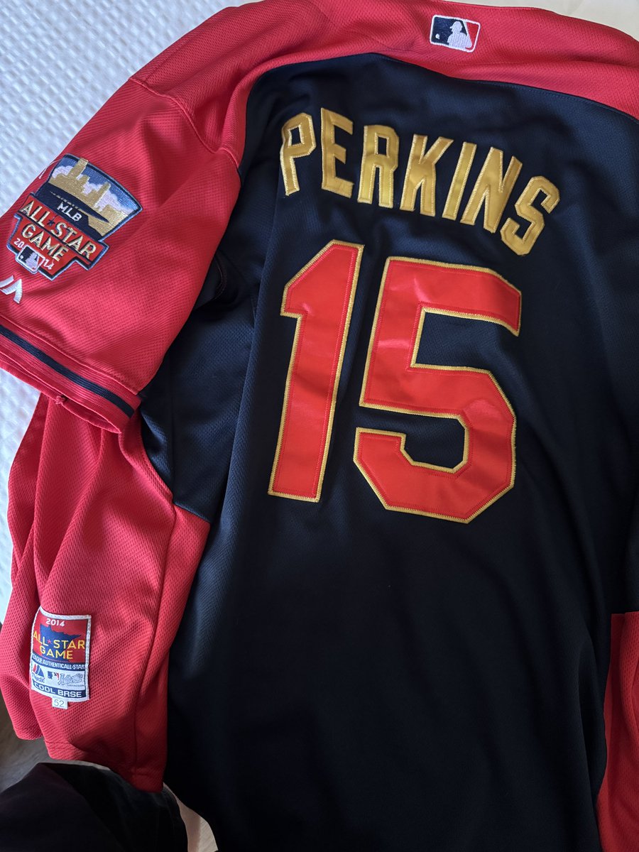 After watching the players only broadcast of last night’s <a href="/Twins/">Minnesota Twins</a> game and them reminiscing on <a href="/glenperkins/">Glen Perkins</a> ASG at Target Field, felt bringing this jersey for the game tonight was fitting. #MNTwins #CHCvsMIN