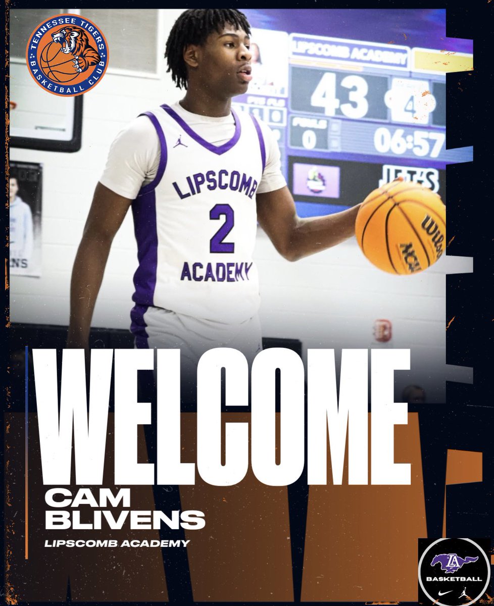 Tennessee Tigers (@tigerstennessee) on Twitter photo ๐จExcited to announce 2026 G <a href="/BlivensCameron/">Cam Blivens</a> will be joining us in July! Cam currently holds multiple D1 offers and his stock will continue to riseโผ๏ธ๐
โก๏ธ17U Schedule + roster will be released tonight! #T4L๐
๐จExcited to announce 2026 G <a href="/BlivensCameron/">Cam Blivens</a> will be joining us in July! Cam currently holds multiple D1 offers and his stock will continue to riseโผ๏ธ๐
โก๏ธ17U Schedule + roster will be released tonight! #T4L๐