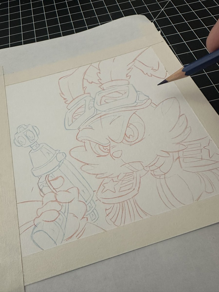 AlexDeligiannis's tweet image. Some process shots from last night of Captain Bucky O’Hare, currently in progress. Green laid down a little darker than I expected, but problem solving is part of the fun of working with real materials. Original available at Comic-Con in two weeks, Booth 1537. #sdcc #SDCC2025