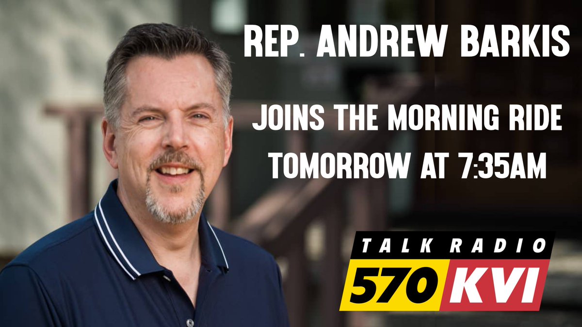 Rep. Andrew Barkis will join The Morning Ride tomorrow at 7:35am to talk about taxpayer bills coming due on the expensive electric ferries.