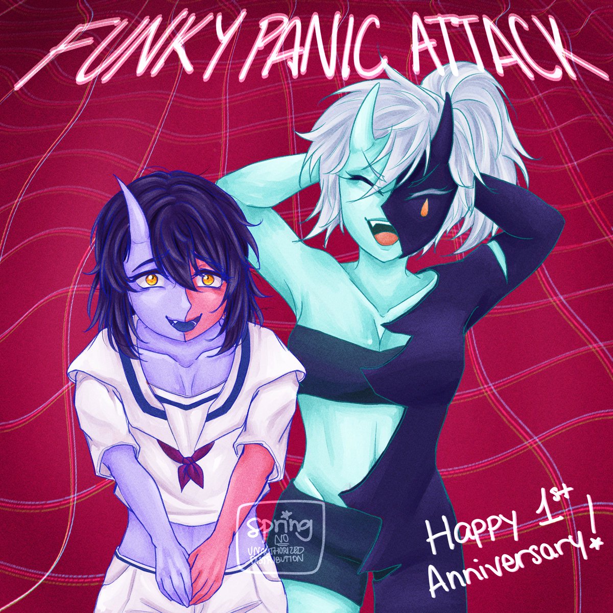 artbyspringg's tweet image. Happy first candle day to Funky Panic Attack! 🎊🎂
It's a really fun free game made by @juiccedev ! Be sure to check it out if you haven't already and tell him how peak it is
#indiegame #indiedev