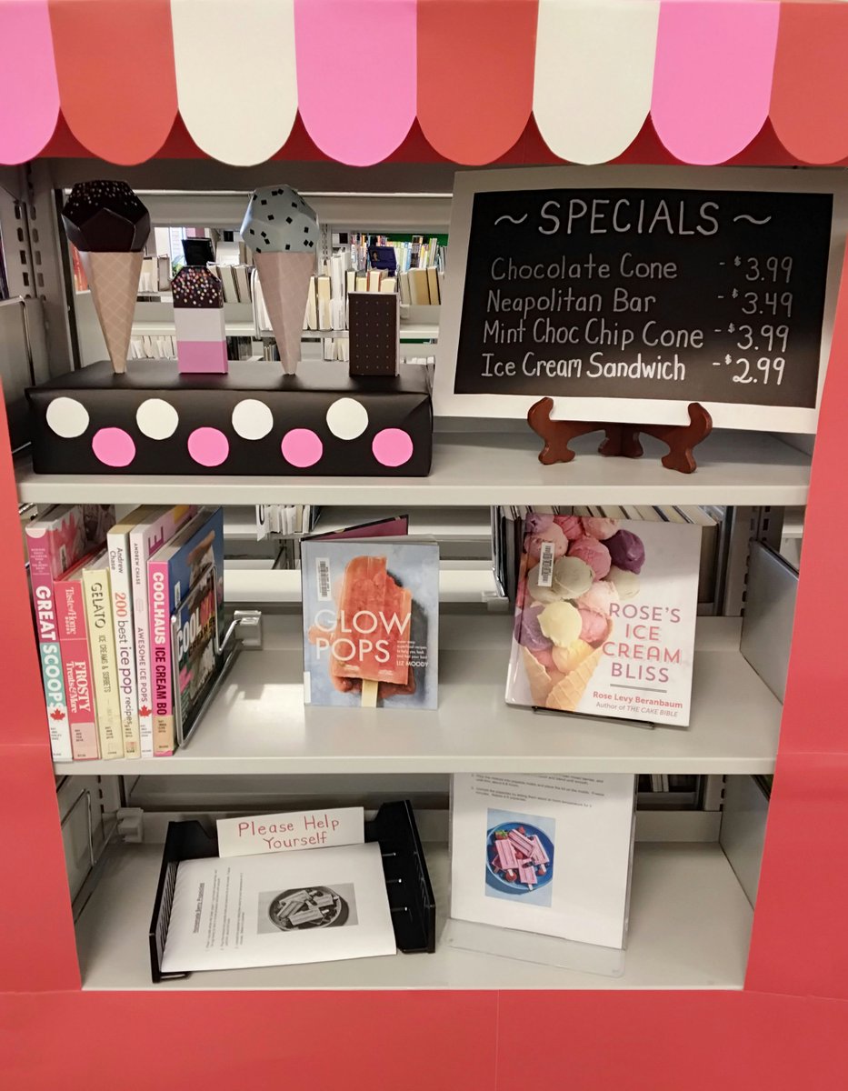 Charleswood Library is celebrating summer with a 'SWEET' display. (No ice cream actually for sale)
