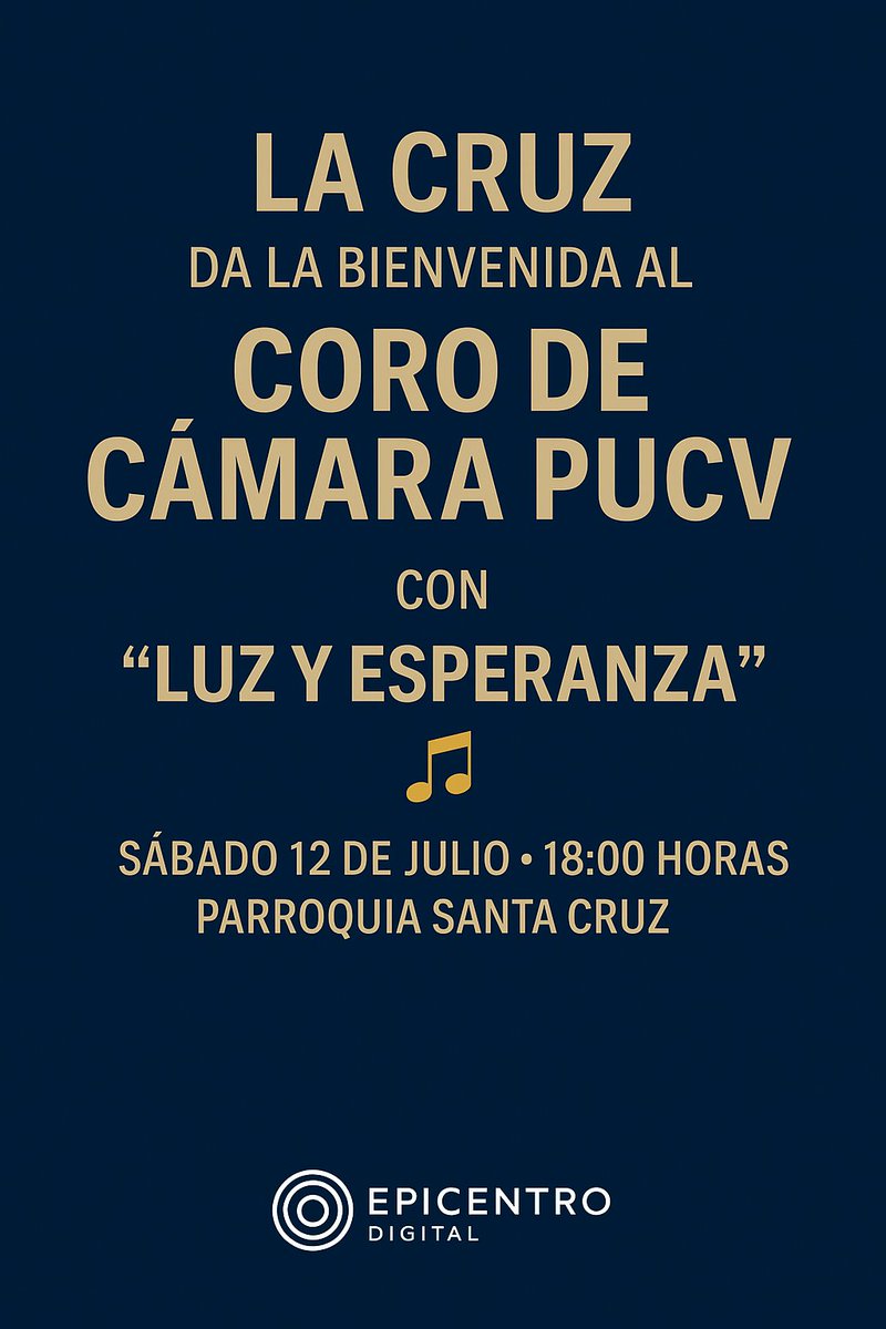epi_centro_dig's tweet photo. 🎶 La Cruz abre sus puertas al Coro de Cámara PUCV con un concierto especial que iluminará tu alma. 🌟 ¡Ven y vive la experiencia! Compra tus entradas aquí: https://t.co/j4r2k2NAle y déjanos tus comentarios. ¿Quién será tu acompañante? #LuzYEsperanza #Música #Coro https://t.co/LtIiHMPWPb
