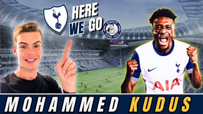🚨 NEW VIDEO!

MOHAMMED KUDUS TO TOTTENHAM, HERE WE GO! ✅🇬🇭

Hit the link to get my thoughts on this statement signing and just why Spurs have signed him 👇

youtu.be/WQvZ9nYxnKY?si…

#COYS | #THFC | #Tottenham | #TottenhamHotspur